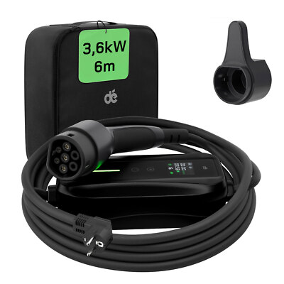 6M Typ 2 EV Ladekabel Schko für Elektroauto Wallbox PHEV LCD 6-16A OPEL MOKKA dé