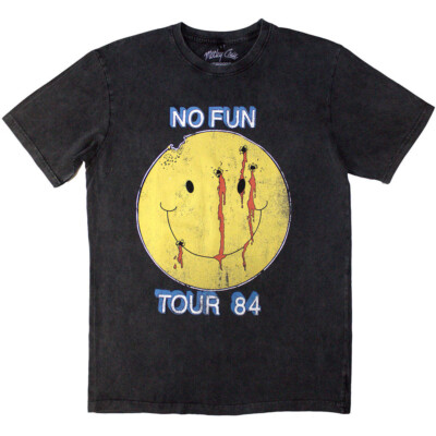 MÖTLEY CRÜE - No Fun Tour '84 Stone Wash T-Shirt OFFICIAL MERCHANDISE