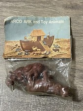 Vintage 1970's Arco Ark Toy Animals Hippo SEALED NEW IN PACKAGE 2 PACK B-5