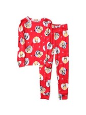 NWT Bluey sz 4T Boys Girls 2pc Pajama Set Pj's Red Hearts Crew Pants Snug uu1