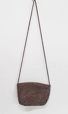 Vintage FSA Collection Women's Beaded Purse Brown