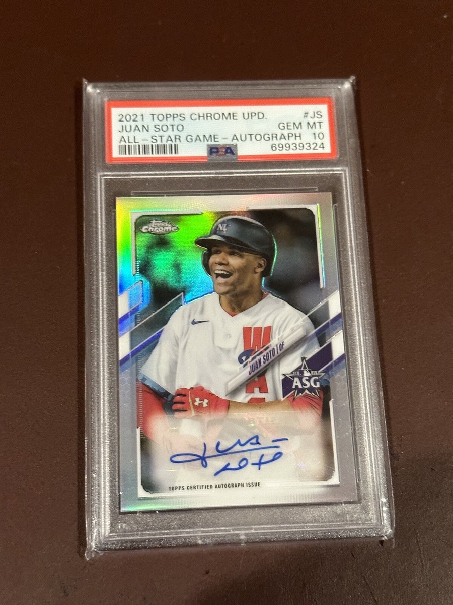 2021 Juan Soto Topps Chrome Update Series Auto psa 10 Pop 3 | eBay