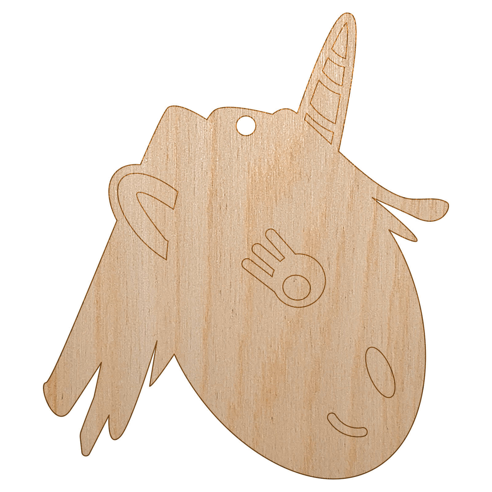 Adorable Unicorn Face Wood Christmas Tree Ornament DIY Craft