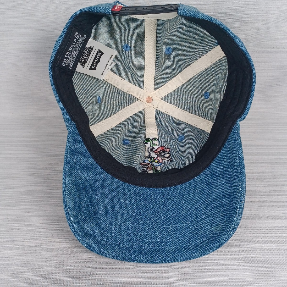 EDITMODE×Blue Books Co. スーパーマリオデニムキャップ L マリオのハンドメイドキャップ発売決定…『スプラトゥーン』T