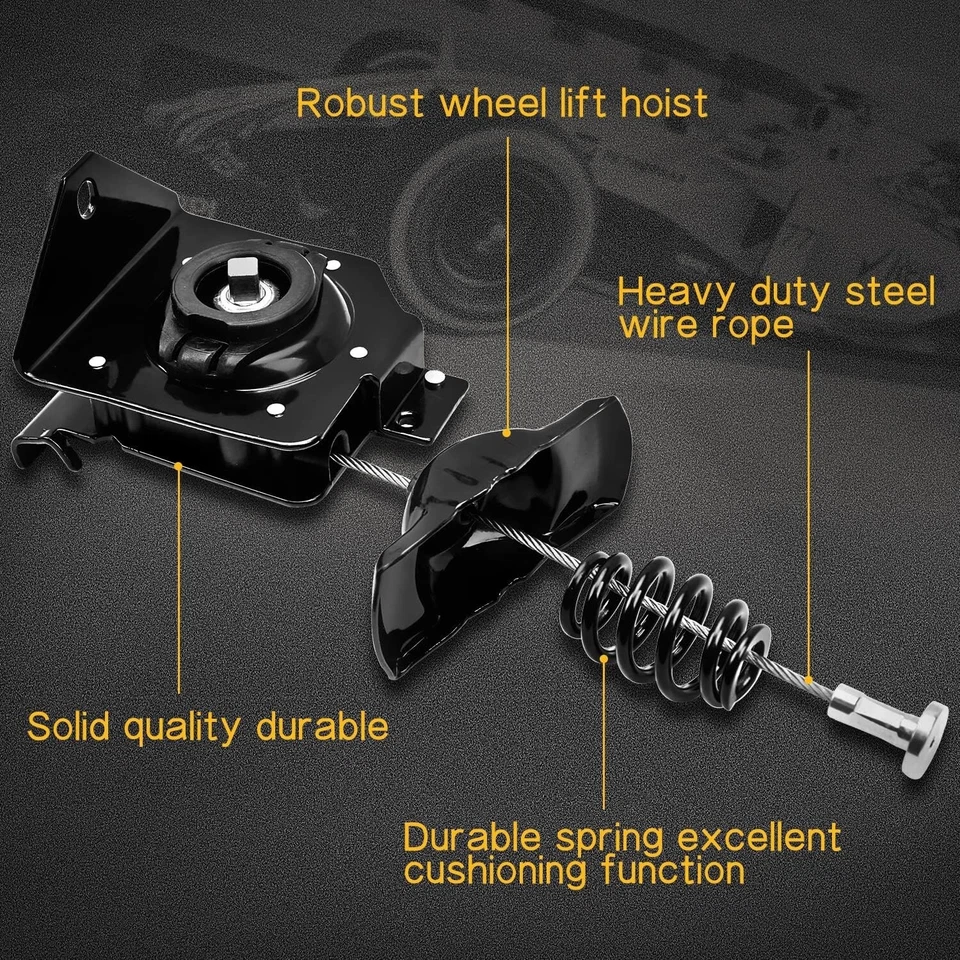 Conjunto de polipasto portador de cabrestante de neumático de repuesto para camioneta Silverado Sierra 1500 2500 Foto 2 de 4