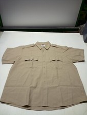 First Class 100 Polyester Short Sleeve Uniform Shirt Tan Size XXL
