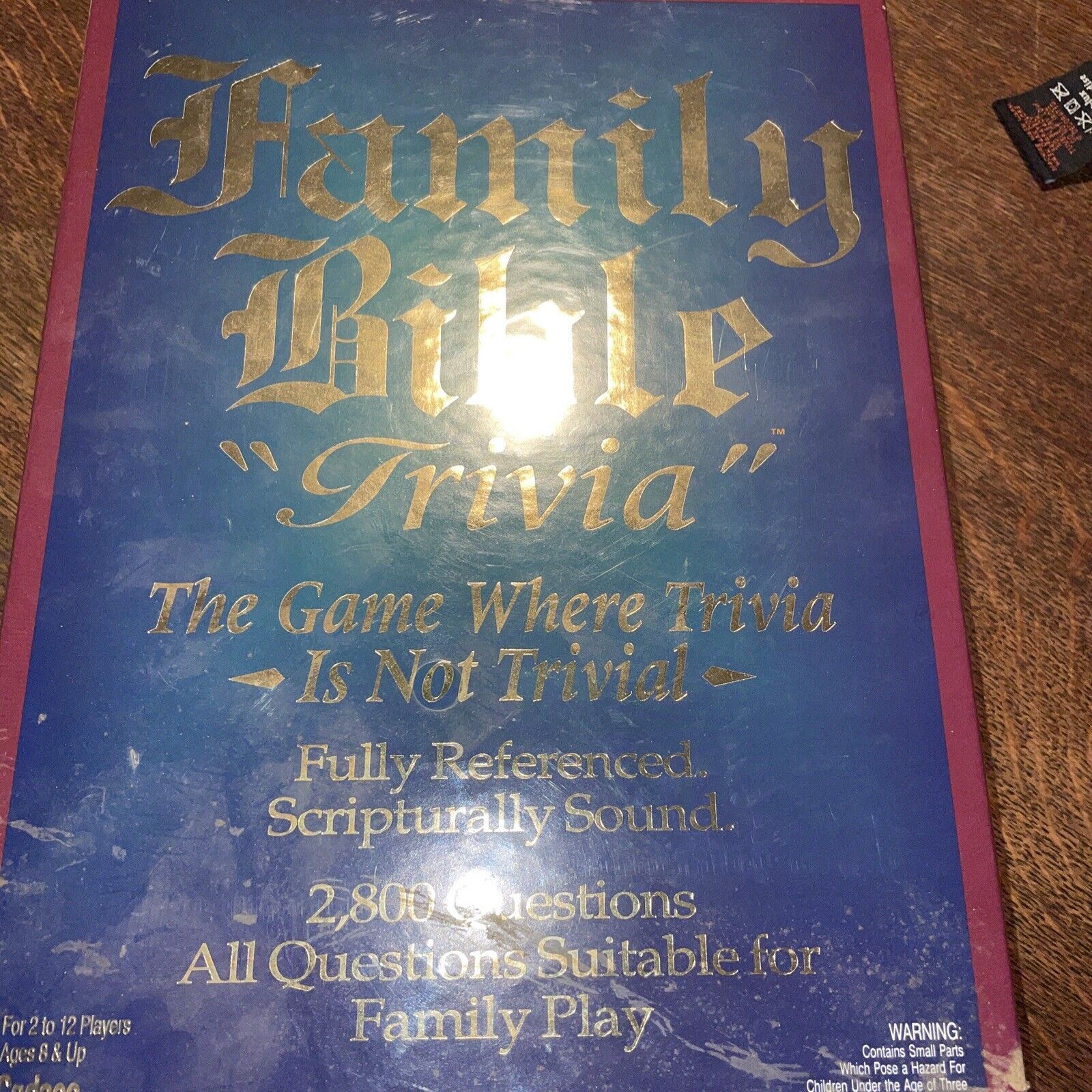 Family Bible Trivia Board Game Vintage Scripture Cadaco 2-12 Players