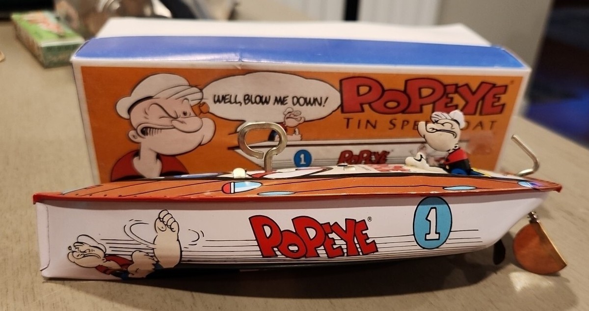 希少 ポパイ TIN SPEEDBOAT ボート ブリキ