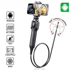 Articulating Borescope 1080P Two-Way 360 Endoscope Camera 8.5mm IP67 Probe