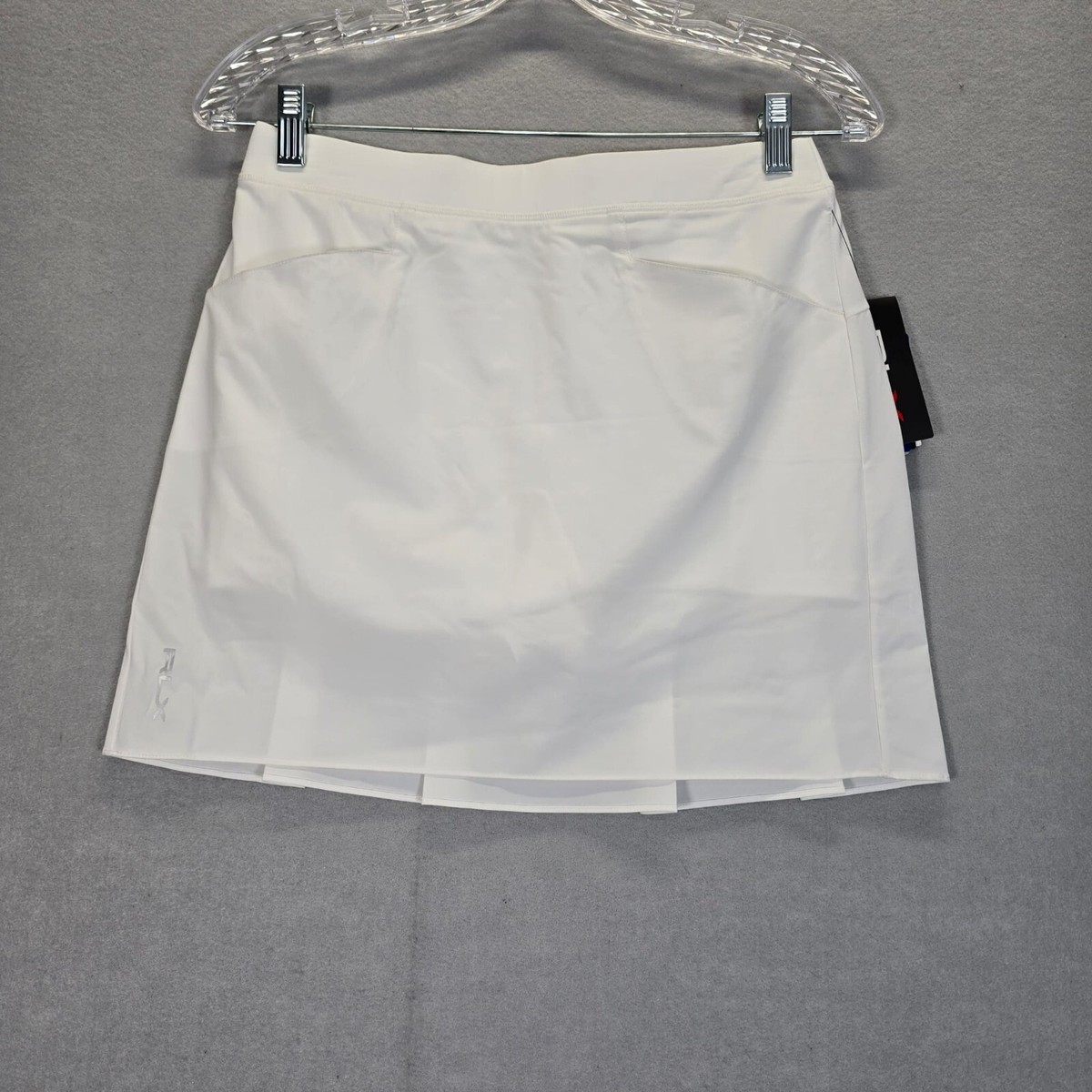 RLX Ralph Lauren Womens Golf Tennis Skort Size XL White Back Pleats - Main Image