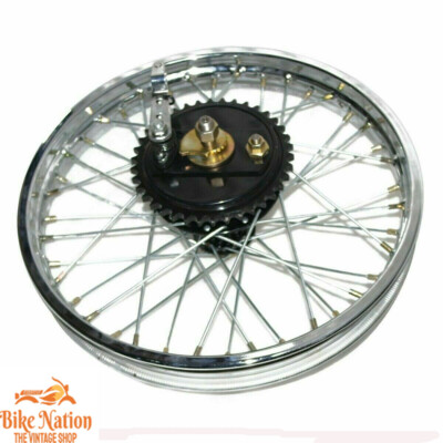 Rear Wheel Rim 19'' Complete With Spoke Half Width Hub Royal Enfield BSA 