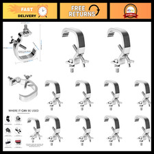 10 Pack Aluminum Stage Light Clamp Hook, 55LB Load Capacity for DJ  Par Lights