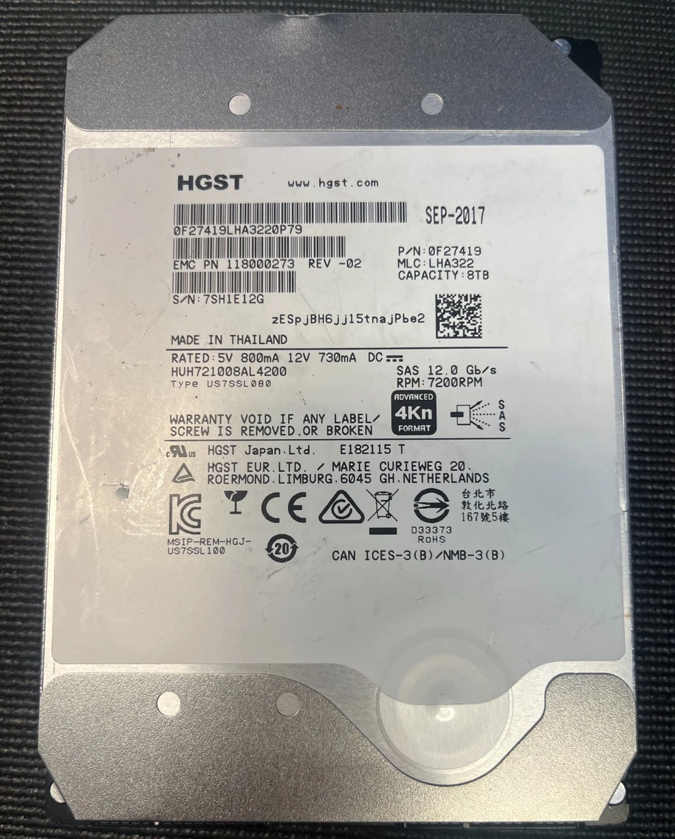 HGST 8TB Computer Internal Hard Disk Drives for sale | eBay