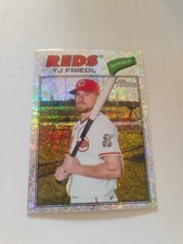 2026 Topps Heritage Silver Sparkle Chrome T.J. Friedl #296 Cincinnati Reds