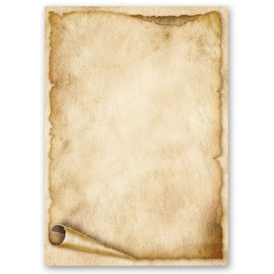 Motiv-Briefpapier ALTE PAPIERROLLE - DIN A4 Format 20 Blatt