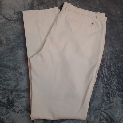 G/FORE Pants Mens 38x33 Beige Performance Golf Trousers Logo Back Pocket Stretch