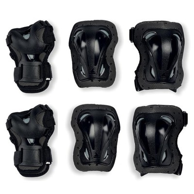 Rollerblade Skate Gear 3 Pack Protective Set Black - Size Large