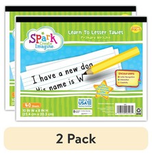 2 pack 40 Sheets Primary Writing Tablet 8x10 Primary Ruled