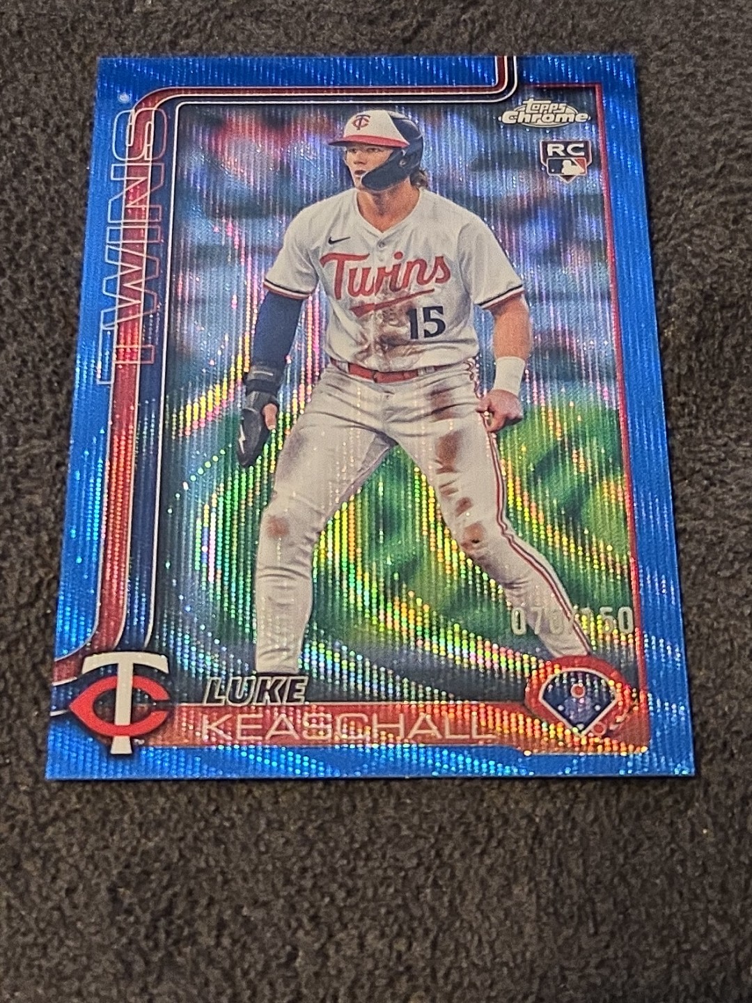 2025 Topps Chrome Update Blue Wave 70/150 Luke Keaschall USC-106 RC