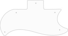 WD Custom Pickguard For Gibson 1961-1970 Half Face SG #02 White