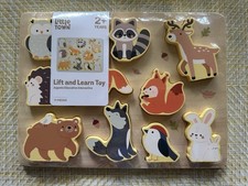 Little Town Wooden Lift  Learn Peg Puzzle Board Toy, Ages 2 Years