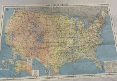 1968 Map Of The United States By American Geographical Society Know Your America