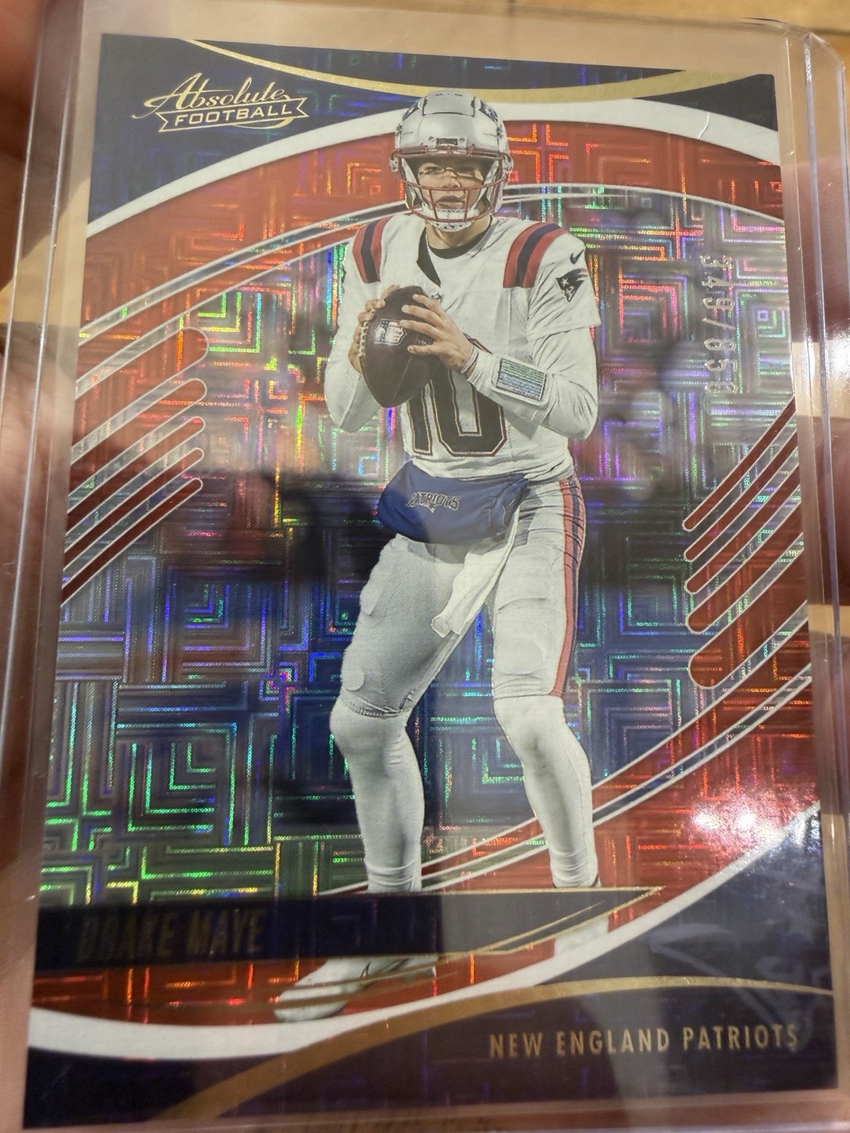 Drake Maye 2025 Panini Absolute - #79 Red Squares /850