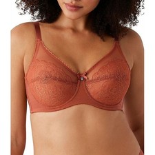 Wacoal Retro Chic Full Figure Underwire Lace BRA Size 34DD Chutney NEW