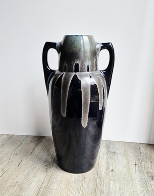 über 40cm große Bodenvase / alte Jugendstil Laufglasur Bürgel Henry van de Velde