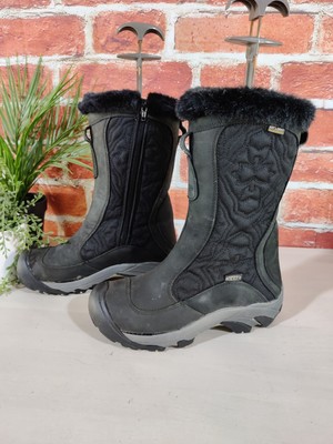 KEEN SCHWARZE SCHNEESTIEFEL UK 3,5 EU 36 LAMMFELL GEFÜTTERT WASSERDICHT WARM WINTER DAMEN