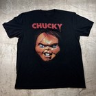 Chucky Shirt Mens XL Horror Movie Graphic Tee Creepy Doll Halloween T-Shirt