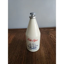 NEW 1980 FULL Old Spice After Shave Shulton Milk Glass Bottle Full 4 1/4 oz VTG