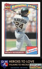 1991 Topps Bazooka Shining Stars Rickey Henderson #2 Oakland Athletics