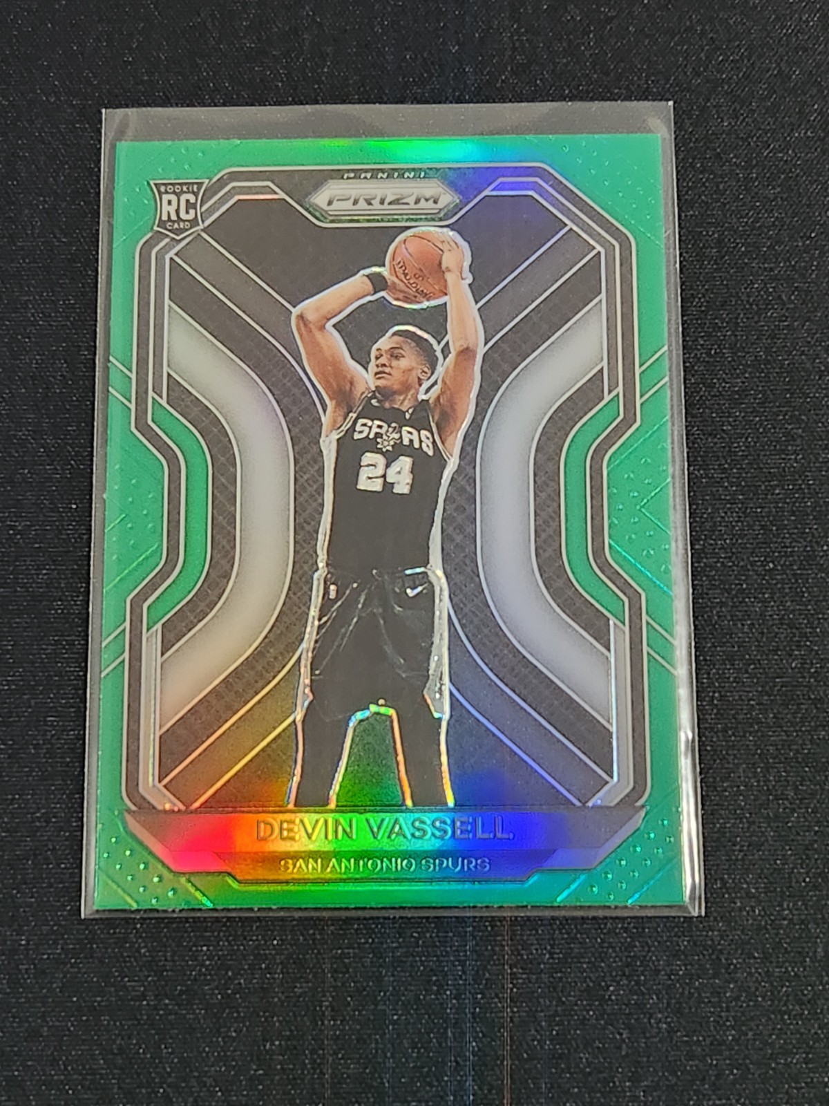 2020-21 Prizm Devin Vassell RC Green Prizm Spurs #252
