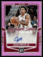 2024-25  Donruss Optic Signatures Pink Prizm Craig Porter Auto /25 #SS-CPJ