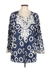 Karen Kane Women Blue Casual Dress L