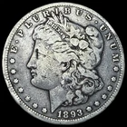 1893-CC MORGAN SILVER DOLLAR - RARE YEAR