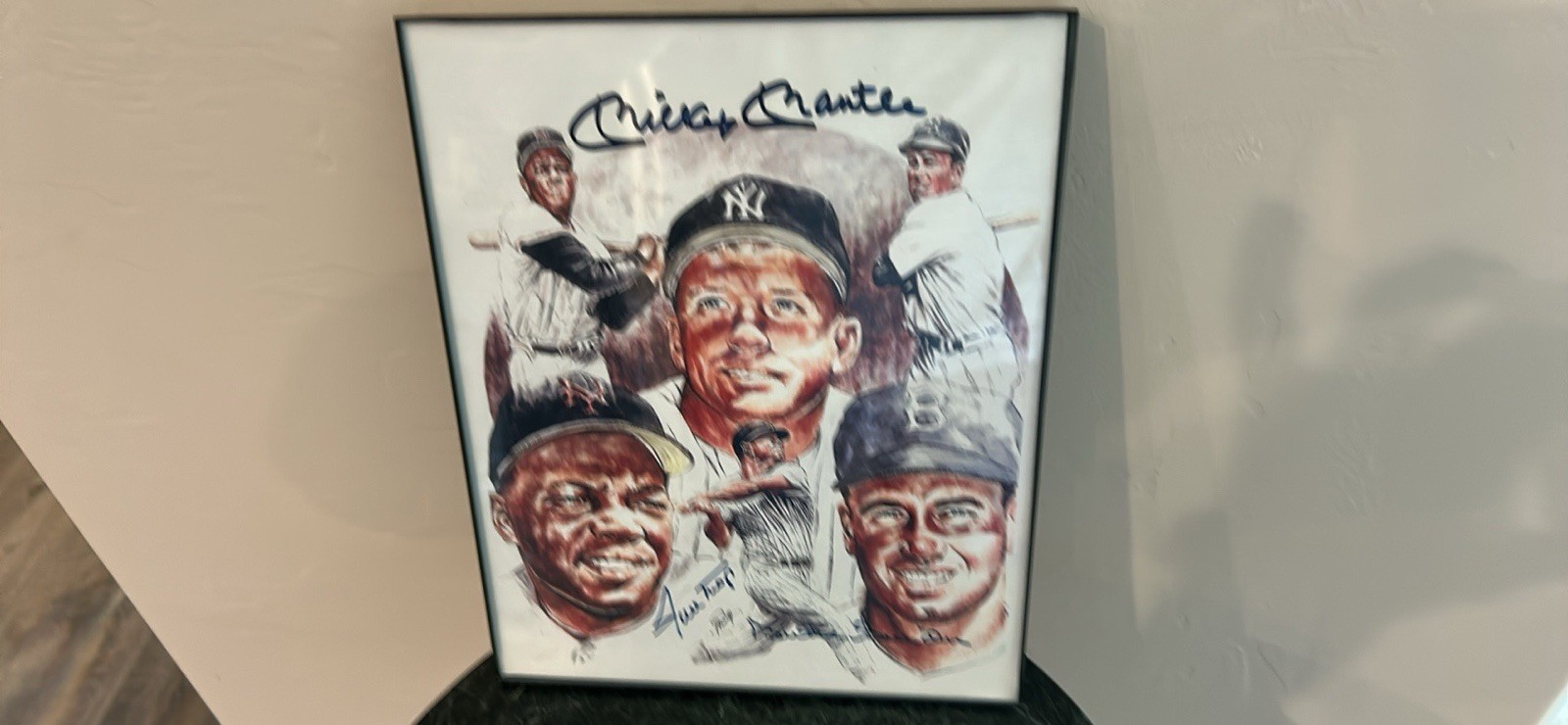 Mickey Mantle Willie Mays Duke Snider Lithography 8x10 Photo Authentic Verify