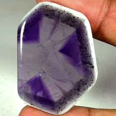 70.85Cts Natural Top Grade Quality Amethyst Slice Gemstone Fancy Cab 29x 40x06mm