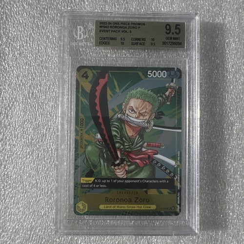 Roronoa Zoro (Event Pack Vol. 3) graded BGS 9.5 for sale on eBay