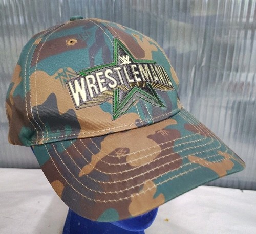 Official WWE Authentic WrestleMania 38 Camo SnapBack Hat Army Texas John Cena - Picture 8 of 11