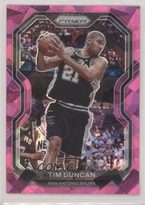 2020-21 Panini Prizm Pink Ice Prizm Tim Duncan #30 HOF 3c6