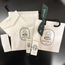 Diptyque Eau de Toilette Sample Set w/ Wash Gel Pouch  Paper Bag New