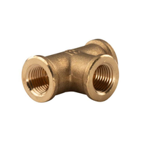 "Messing Gewinde-Fitting T-StüCk 1/4\"IG - 1/4\"IG - 1/4\"IG (Dn 8) - Schwere AusfüH"