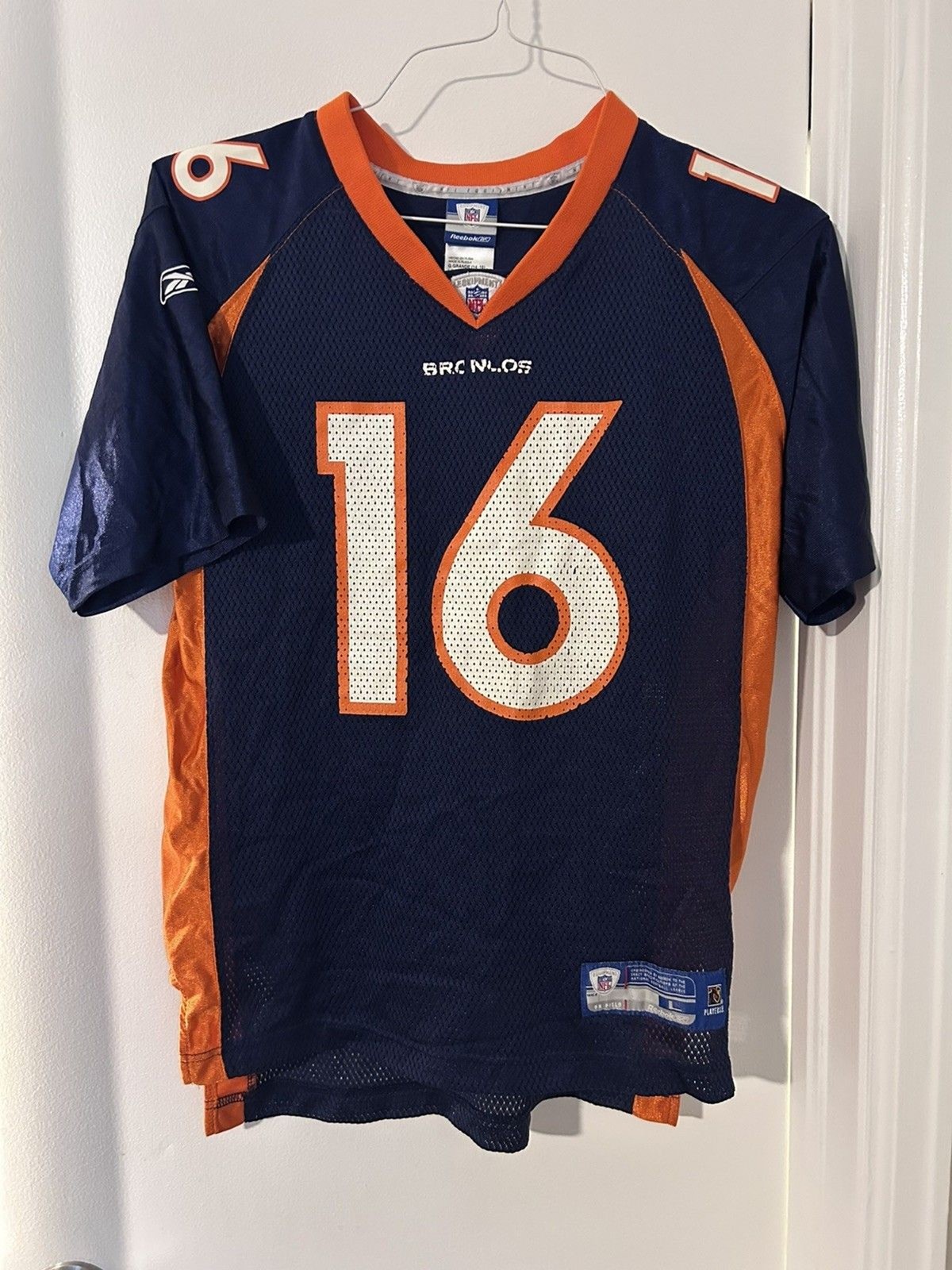 Reebok Equipment NFL Denver Broncos Jake Plummer #16 Football Jersey Youth Large