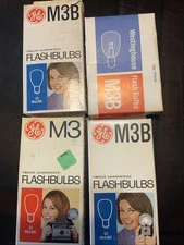 NOS GE General Electric M3B Blue Flashbulbs Lot Of 36 Unused New In Box