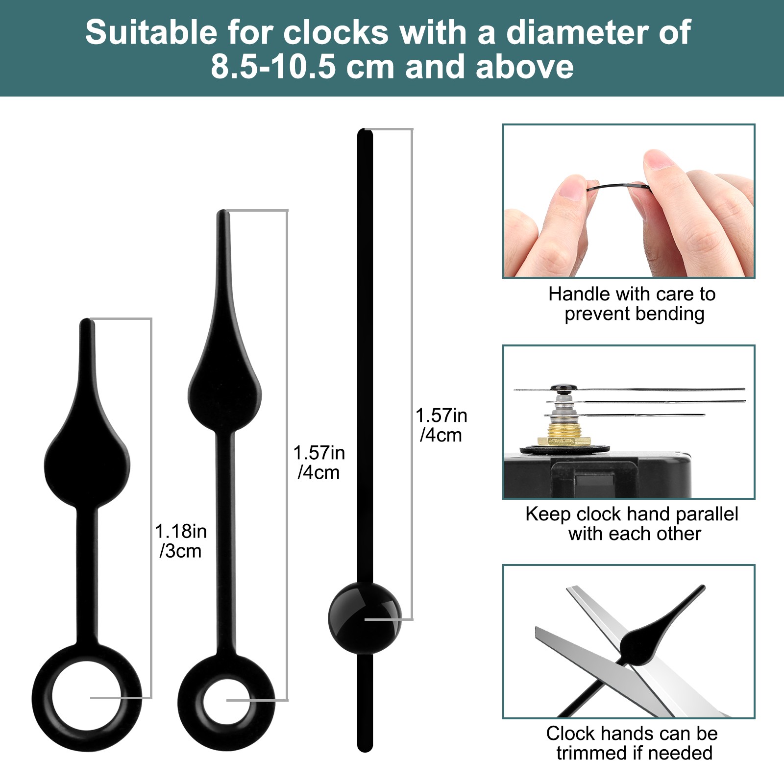Quartz Clock Movement Kit Silent Sweep DIY Repair Replacement Wall ...