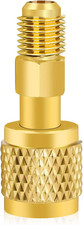 K&auml;ltemitteladapter 1/4 Zoll Innen- auf Au&szlig;engewinde R32 R454B, Messing, professi