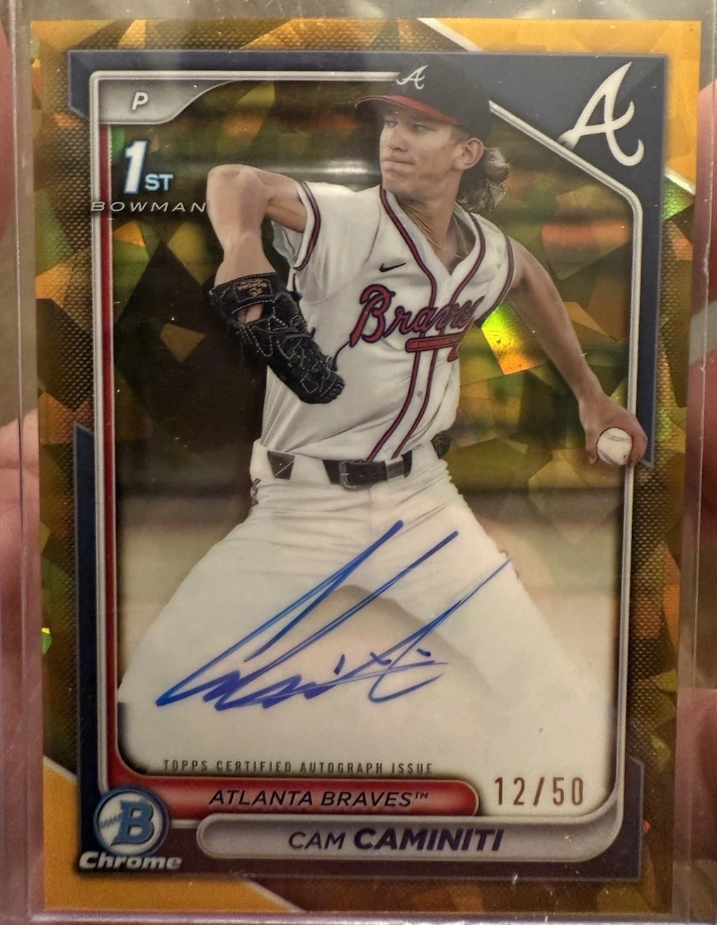 2024 Bowman Chrome Draft Sapphire Edition - Cam Caminiti #BDC-20 Gold /50 Auto