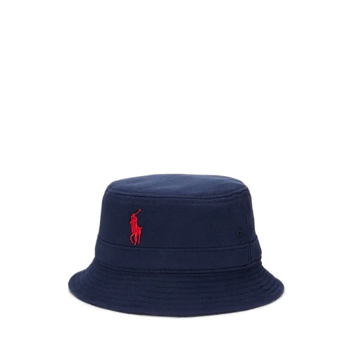 Polo Ralph Lauren Cotton Blend Fleece Bucket Navy Blue Men’s Sz S/M